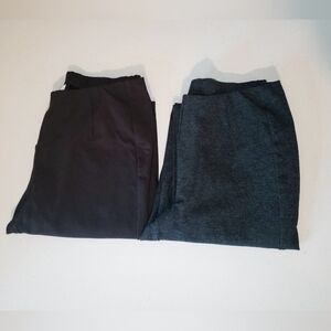J.Jill Slim Leg (Lot of 2) Size Small Tall Pointe Pant Charcoal Gray & B…